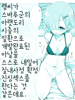 Rem-san ga Subaru-kun no Shimo no Osewa no Ikkan toshite