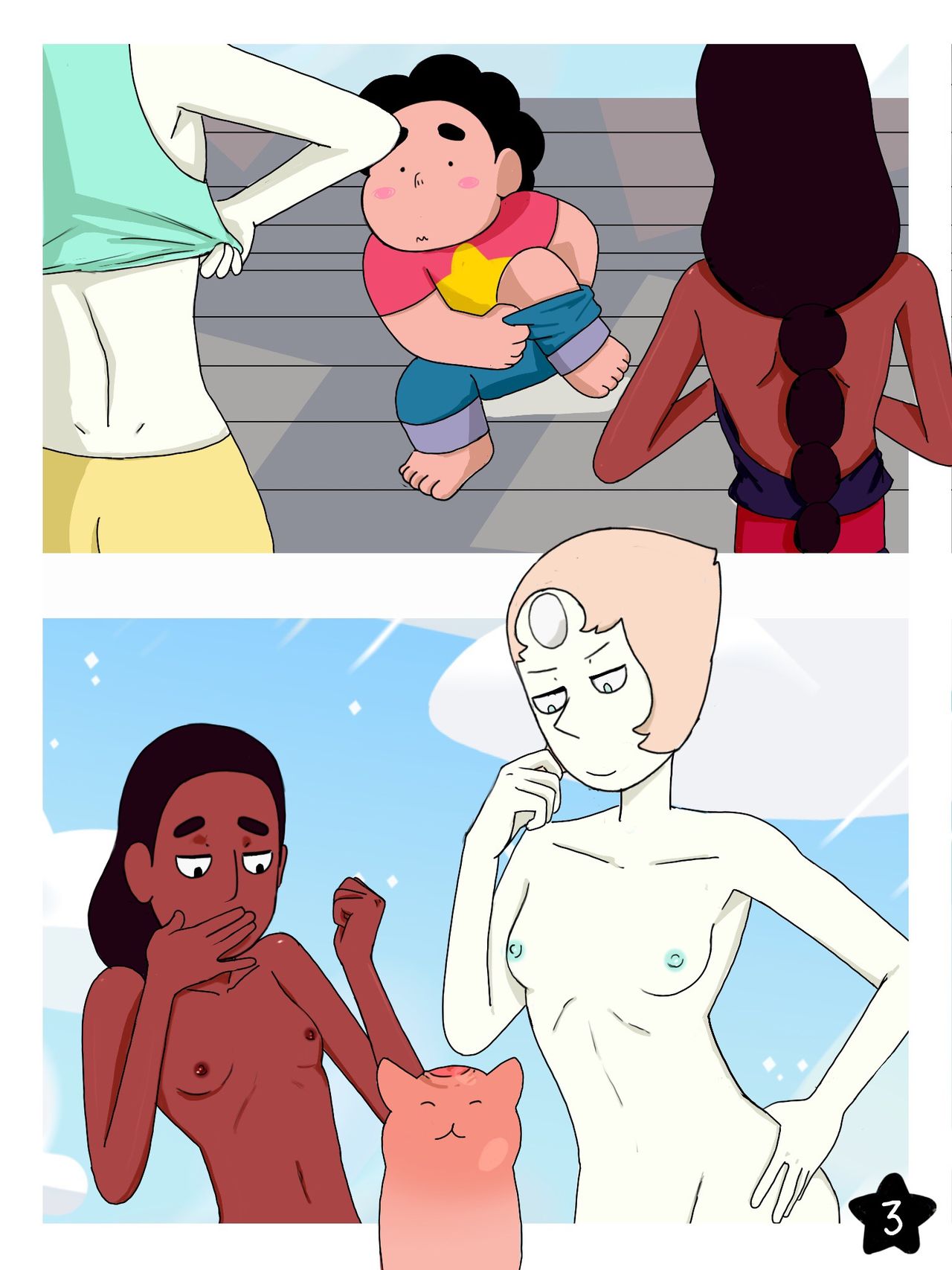 You do it with her, that is to say you do it with him. page 4 full