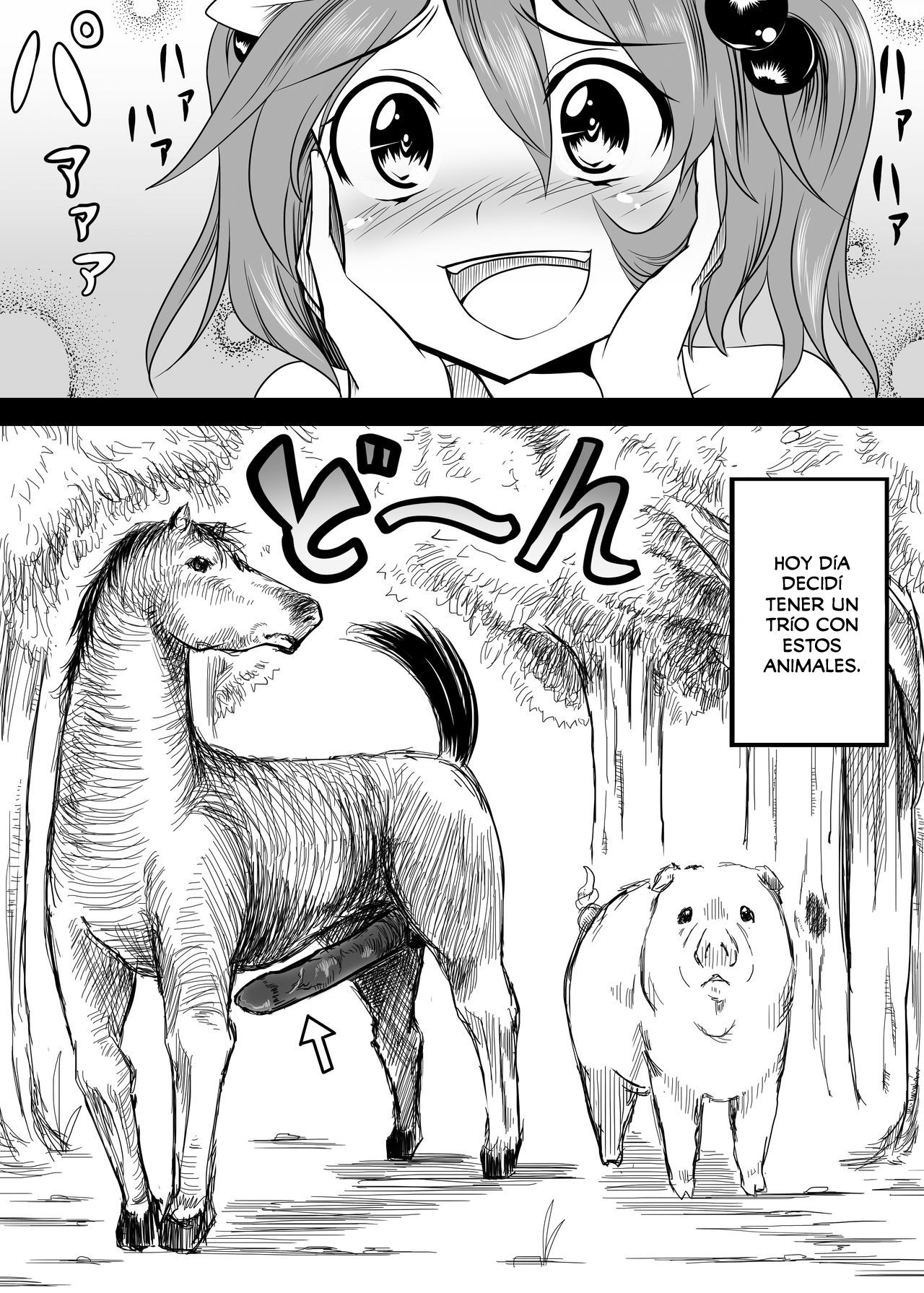 Kyonyuu nitori ga Inu Uma Buta to SEX suru Juukan Hon | The Big-Titted  Nitori Having Bestiality Sex with Dogs And Horses Book - Page 9 - HentaiEnvy